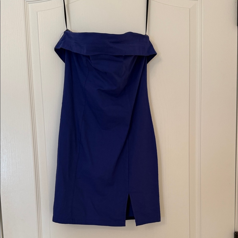 Hello Molly Strapless Royal Blue Mini Dress